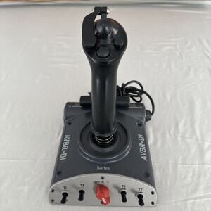 Saitek AV8R-01 USB Joystick PC Dual Throttle Flight Sim Stick Control Aviator